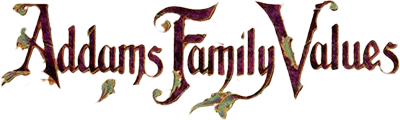Addams Family Values logo for Sega Mega Drive